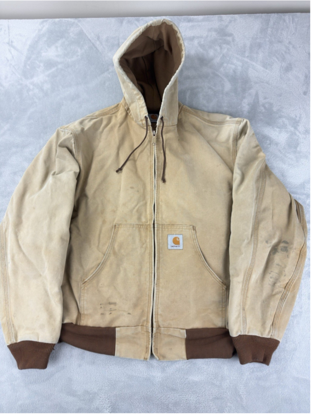 Vintage Carhartt Duck Active Hooded Jacket Men's Size XL